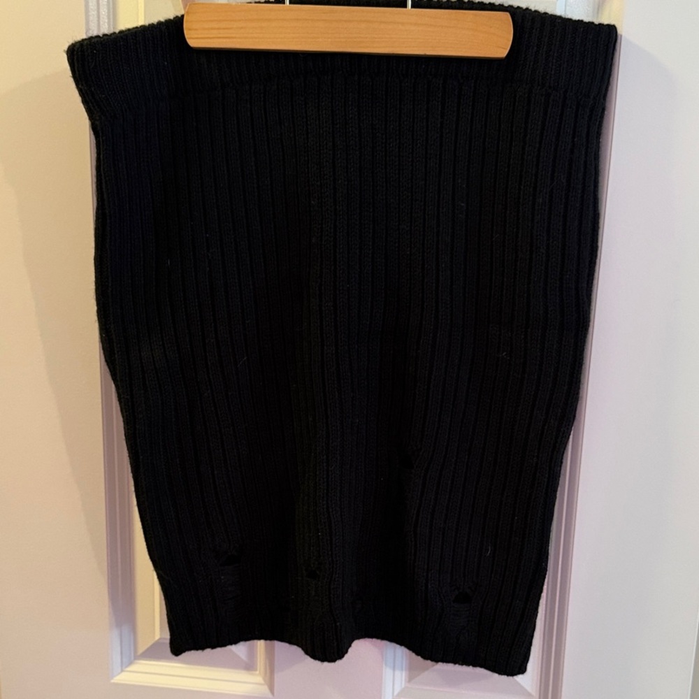 Brave Soul Midnight Ribbed Skirt